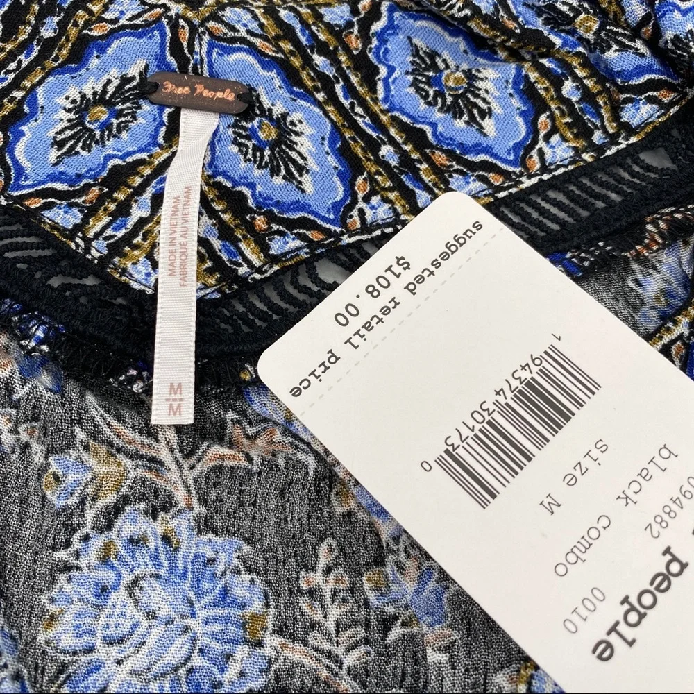 Free People NWT Moonlight Dance Printed Tunic Mini Dress Printed Size Medium New - Picture 6 of 8